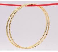 3.25 " 85mm Contorto Infinito Orecchini Rotondi a Cerchio 14K Giallo Placcata