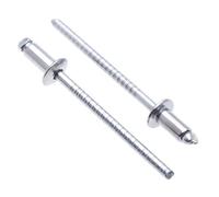 3.2mm x 12mm Rivetti Ciechi in Acciaio Inox A2, Confezione da 50 - AISI 304 Rivetti per Metallo, Rivetto Cieco a Testa Bombata, Rivetti Pop per Carrozzeria, Chiusura in Metallo - Spingere i Rivetti