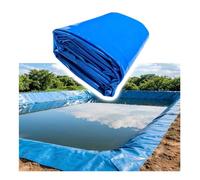 3.3-164 Feet HDPE Blue Thickened Preformed Pond Underlayment, PVC Pond Liner for Koi Ponds Streams Fountains Water Gardens, Multi-Purpose Tarp for Fish Farming(1.5x15m/4.9x49.2')