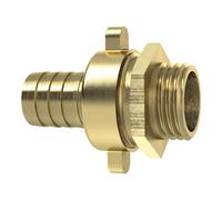 3/3 raccordo tubo verticale, G 1 1/4 AG x 32 mm, dado 1 1/2, a tenuta piatta, versione leggera, ottone lucido