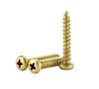 3-30pcs M3/M3.5/M4/M5/M6 Viti per legno autofilettanti con testa rotonda a fessura incrociata, M4x20mm