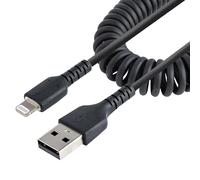 StarTech Cavo USB-A a Lightning Spiralato 1m, MFi, Nero (RUSB2ALT1MBC)