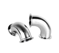 3/4" 1" 1.5" 2" 3" Ghiera Tri-Morser sanitaria 50.5/64/77.5/91mm Raccordo a gomito a 90 gradi for tubo 'acqua Connettore in acciaio inossidabile 304(89mm x Ferrule 106)