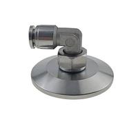 3/4" 1.5" Tri Clamp to 6-16mm Quick Connect Adapter, SS304 Stainless Steel Pneumatic Water/Gas Fitting(Elbow-TC25.4mm,14mm)