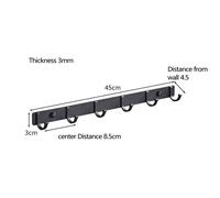 3/4/5/6Hooks Cappotto Vestaglia Cappello Vestiti Staffa a Muro Gancio Telo