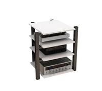 3 4 5 Livelli Mobile Componenti Stereo Mobile Hifi Audio Video Rack AV Tower Media Stand Per Studio Di Registrazione Di Soggiorno Di Gioco Domestico(White,70 * 55 * 90cm/27 * 21 * 35in)