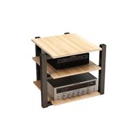 3 4 5 Livelli Mobile Componenti Stereo Mobile Hifi Audio Video Rack AV Tower Media Stand Per Studio Di Registrazione Di Soggiorno Di Gioco Domestico(Light Walnut,70 * 55 * 65cm/27 * 21 * 25in)