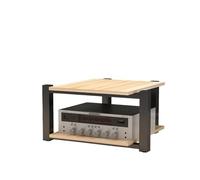 3 4 5 Livelli Mobile Componenti Stereo Mobile Hifi Audio Video Rack AV Tower Media Stand Per Studio Di Registrazione Di Soggiorno Di Gioco Domestico(Light Walnut,70 * 55 * 40cm/27 * 21 * 15in)
