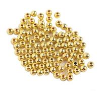 3 4 5 mm perline di plastica per la costruzione di mosche con foro svasato su un lato per un facile posizionamento dell'amo nella mosca per pesca e lavori artigianali fatti a mano (oro 5 mm)