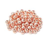 3 4 6 7 8 10 12mm 50-500 pezzi Perline a sfera CCB color oro Perline rotonde sciolte per realizzare gioielli fai da te per braccialetti, collane e matrimoni - Oro rosa - 5 mm 200 pezzi