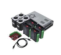 3 4 Axis Kit CNC Nema 23 2.2N 82mm Stepper Motor Driver TB6600 DM542 DM556 USB LPT mach3 Controller + 350W 36V power PSU(4 Sets With USB Card,DM542 Driver)