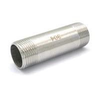 3/4" BSP Equal Male Thread Length 75mm 304 Stainless Steel Long Straight Pipe Fitting Connector Adapter