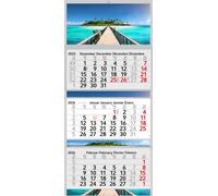 3/4 Del Mese 2026 Calendario Maldive Isola Mare da Parete Fotografico