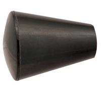 3/4 Dia., 8-32 thds., Manopola in plastica ovale/conica w/inserto in ottone nero (1 ciascuno)