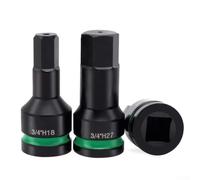 3/4 Drive Hex Socket Adapter H10-H36 per impact Wrench Tool 3/4(19mm) | Fits 3/4 inch drive, sizes H10-H36, robust recessed grip, per ideal for per impact wrenches, secure connection