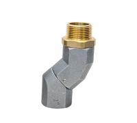 3/4" Fuel Hose Swivel NPT Fuel Transfer Hose Swivel 360 Degree Rotatable Connector for Fuel Nozzle Zinc Alloy Easy to Install - NPT Fuel Transfer Hose Swivel (Silver)