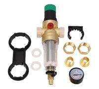 3/4 Inch Brass and 316L Stainless Steel Water Pressure Regulator with Dial Screen Filter, Reusable Compact Design High Temperature Resistant Pressure Control Valve for Home Plumbin