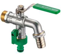 3/4" Inch BSP Doppio Presa Giardino Rubinetto Valvola Sfera Tubo