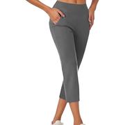 3/4 Leggins Capri Donna Coprenti Pinocchietto Opaco Yoga Pants Elasticizzati Tessuto Ginocchio Pantaloni Delicati sulla Pelle Sensibile Cuciture Pantacollant Anticellulite per Sport, Palestra,