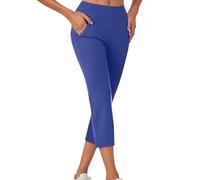 3/4 Leggins Capri Donna Coprenti Pinocchietto Opaco Yoga Pants Elasticizzati Tessuto Ginocchio Pantaloni Delicati sulla Pelle Sensibile Cuciture Pantacollant Anticellulite per Sport, Palestra,