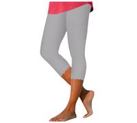 3/4 Leggins Capri Donna Leggings Fuseaux Sportivi da Elastici Yoga Fitness Jogging Tessuto Ginocchio Pantaloni Traspirante Leggero Shorty Cotone per Palestra e Tempo Libero