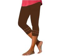 3/4 Leggins Capri Donna Push up a Vita Alta Leggings Morbidi ed Elasticizzati Pantaloni della Tuta Larghi e Confortevoli Yoga Controllo per Allenamento in Palestra