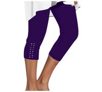 3/4 Leggins Capri Donna Sportivi Push Up Vita Alta Opaco Booty Scrunch Pantaloni a Elastici Morbido Jogging Fitness per Yoga, Allenamento in Palestra