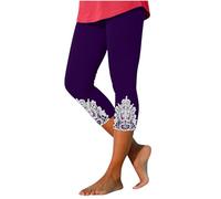 3/4 Leggins Capri Vita Alta Donna Leggings Fuseaux Sportivi da Dimagranti Senza Pantaloni a Corsa Comodi Morbidi Eleganti Jogging Fitness per Yoga, Allenamento in Palestra