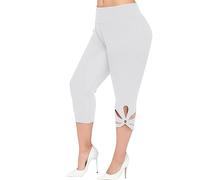 3/4 Leggins Capri Vita Alta Donna Pinocchietti Leggeri Fitness Opaco Booty Scrunch Pantaloni Sportivi a Elastici Morbido Leggings per Pilates, Sport, Gym, Running