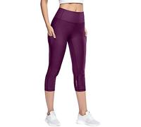 3/4 Leggins Capri Vita Alta Donna Sportivi Push Up Leggings Scrunch Butt Pantaloni Casual Sudore Pilates Yoga Morbidi e Confortevoli Controllo della Pancia per o 2025