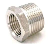 3/4" NPT Male x 1/2" NPT Female 304 Stainless Steel Reducing Bush Forged Pipe Fitting 3000 PSI Water Gas Oil