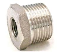 3/4" NPT Male x 1/4" NPT Female 304 Stainless Steel Reducing Bush Forged Pipe Fitting 3000 PSI Water Gas Oil