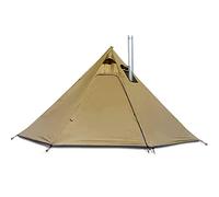 3/4 Persone - Tenda da campeggio ultraleggera | Tende facili esterno a piramide leggera con finestra a camino quadrata for zaino in spalla, accessori for escursionismo(Brown)