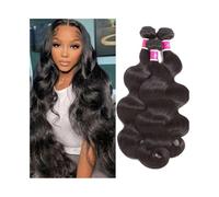 3/4 pezzi Body Wave Hair Bundles Double Weft Brasiliani Human Hair Bundles 8-32 pollici Natural Black Remy Hair Extension for donne(22 22 22 22)