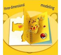 3/4 pezzi Set di quaderni con rilievo 3D e penne a sorpresa a tema Pokemon, design carino e anime, forniture scolastiche, regalo per compleanni, Natale, per studenti e fan, articoli di cancelleria A,B