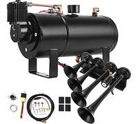 3/4 trombe 12V 150DB clacson ad aria forte Kit clacson for treno Max 150 PSI pressione di esercizio for camion auto SUV barca trattore RV ORV(4 Trumpets 4L)