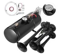 3/4 trombe 12V 150DB clacson ad aria forte Kit for treno Max 150 PSI pressione di esercizio for camion auto SUV barca trattore RV ORV Garantire la Stabilità(4 Trumpets 3L)