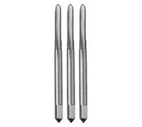 3-48 HTap Set 3 pezzi in acciaio ad alta velocità Flauto diritto Filettatura Strumento per Metallo Ferro Lega di Rame Acciaio Per Fresatura CNC Perforatrici Argento non rivestito