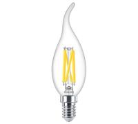 3.4W Filamento LED BA35 Lampadina,E14,Regolabile 2200-2700K,470lm -