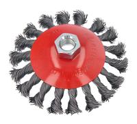 3-5-10-pcs Spazzola Conica Fili Inox Ondulati Attacco M14 Smerigliatrice 115mm