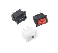 3/5/10 pezzi KCD11-101 interruttore a pulsante 3 A/250 V nero rosso 10 * 15 mm 2 PIN interruttore a bilanciere ON/OFF(3PCS Mixed color)
