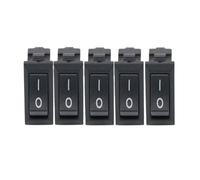 3/5/10 pezzi KCD11-101 interruttore a pulsante 3 A/250 V nero rosso 10 * 15 mm 2 PIN interruttore a bilanciere ON/OFF(5PCS black)