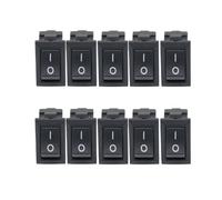 3/5/10 pezzi KCD11-101 interruttore a pulsante 3 A/250 V nero rosso 10 * 15 mm 2 PIN interruttore a bilanciere ON/OFF(10PCS black)