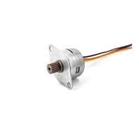 3/5/10 pezzi Mini motore passo-passo rotondo da 15mm, micro a 2 fasi e 4 fili con ingranaggio in rame 17 denti per generatore fai da te(5pcs)