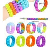 3/5/10 pezzi pacchetto di braccialetti Pop It, giocattoli antistress, bracciali antistress per Pasqua, regali per feste di compleanno, decompressione, bracciali antistress come regali di ritorno per b