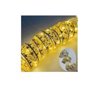 3/5/10metri for Nastro Luminoso Natale Albero DIY Fiocchi Interno Capodanno | Aggiungi un tocco magico alle tue decorazioni festive con il nostro nastro luminoso.(Gold-Warm(5Meter/197in))