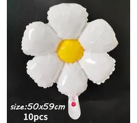3/5/10pcs Bianco Fiore Margherita Palloncini Baby Shower Festa di Compleanno