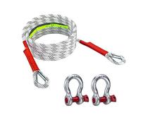 3/5/10T 300CM Cavo di traino for auto Cavo di traino for fune Strap Snatch Cavo di trazione for rimorchio for auto Ganci for cinghia fuoristrada Verricello for camion(10Tx300CM Arcuate Hooks)