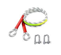 3/5/10T 300CM Cavo di traino for auto Cavo di traino for fune Strap Snatch Cavo di trazione for rimorchio for auto Ganci for cinghia fuoristrada Verricello for camion(5Tx300CM U Hooks)