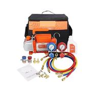 3.5/4.5CFM Pompa for vuoto rotativa a palette a stadio singolo HVAC Aria AC Pompa for vuoto e kit refrigerante A/C Set di manometri for aria condizionata(4.5CFM A2L)